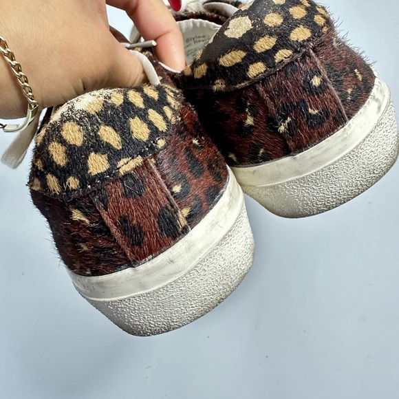 Madewell leopard print calf hair low top sneaker size 6.5 - Picture 11 of 14